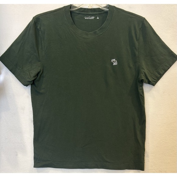 Abercrombie & Fitch Other - Abercrombie & Fitch Men's Large Green T-Shirt Crew Short Sleeve Moose Logo